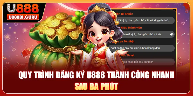 Quy trình đăng ký U888 thành công nhanh sau ba phút